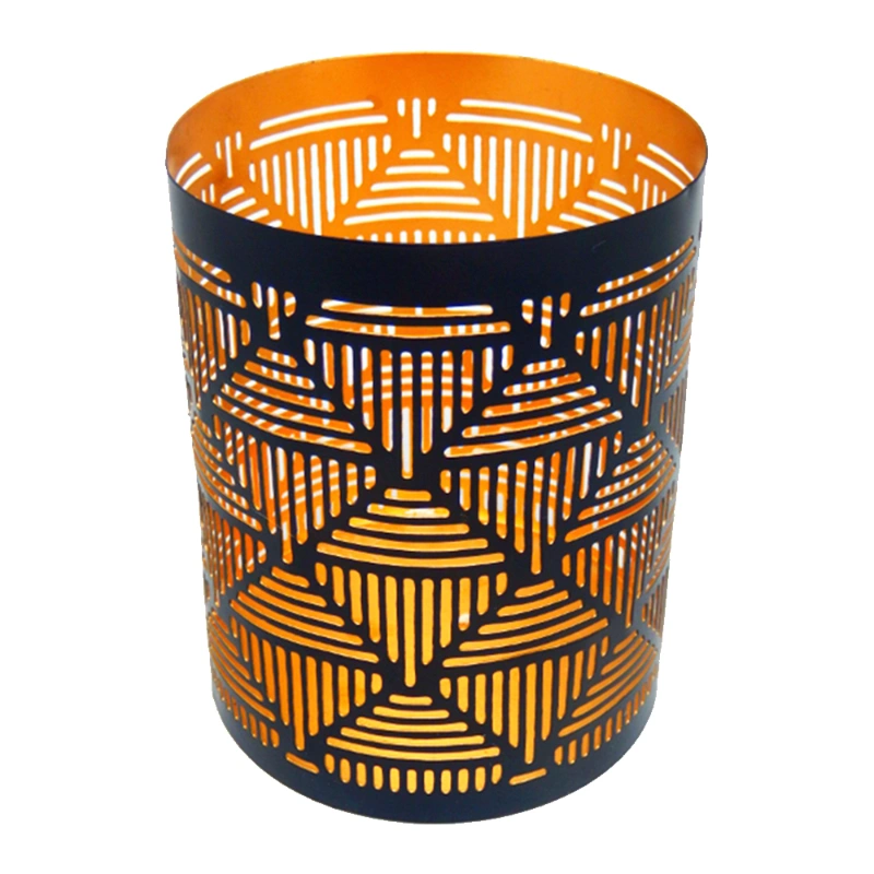 PORTA VELA METALICO HURACAN DORADO 10X12CM