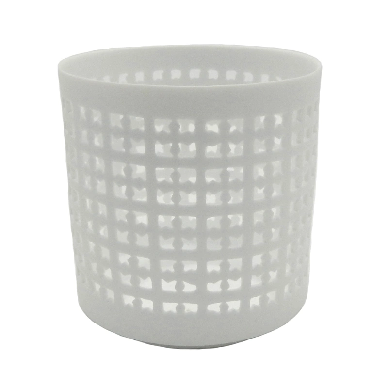 PORTA TEALIGHT CON DISEÑO CUADROS 7x7cm