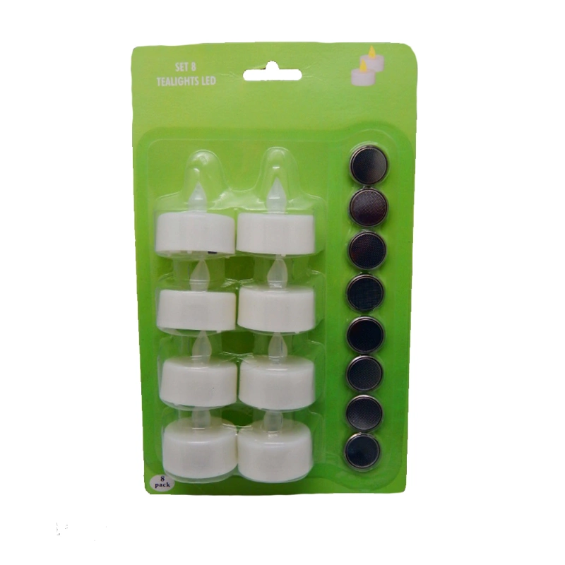SET TEALIGHTS LED 8u