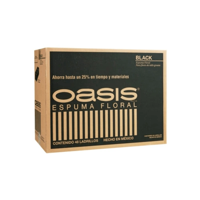 Espuma Floral Oasis Black Deluxe 48 Unidades