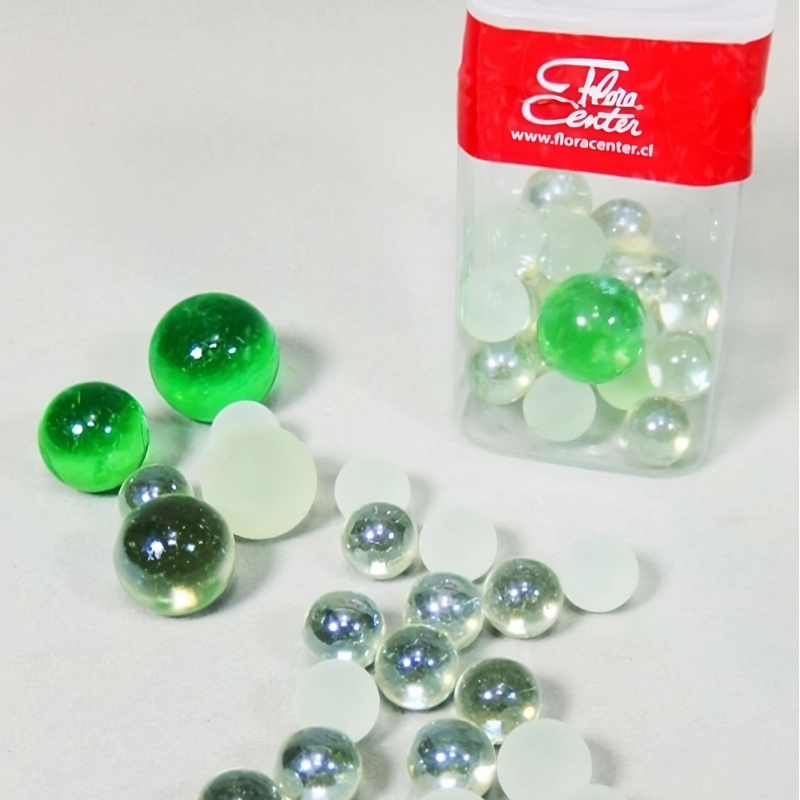 MIX GEMAS DECORATIVAS VERDES 350g