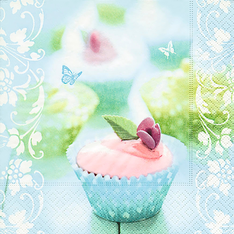 SERVILLETAS PAPEL CUP CAKE PASTEL (20)