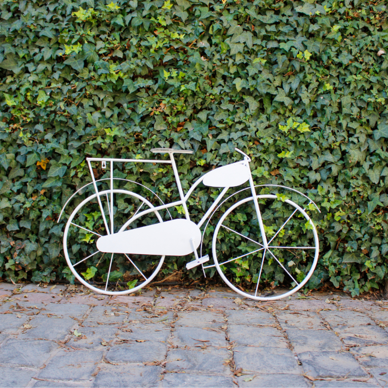 BICICLETA DECORATIVA RETRO BLANCA 101CM