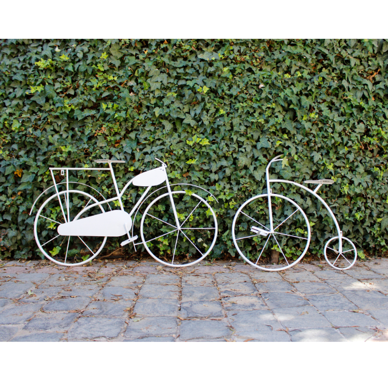 BICICLETA DECORATIVA RETRO BLANCA 101CM