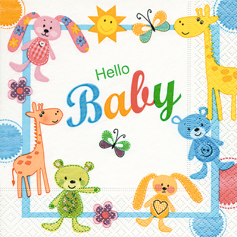 SERVILLETAS PAPEL HELLO BABY (20)