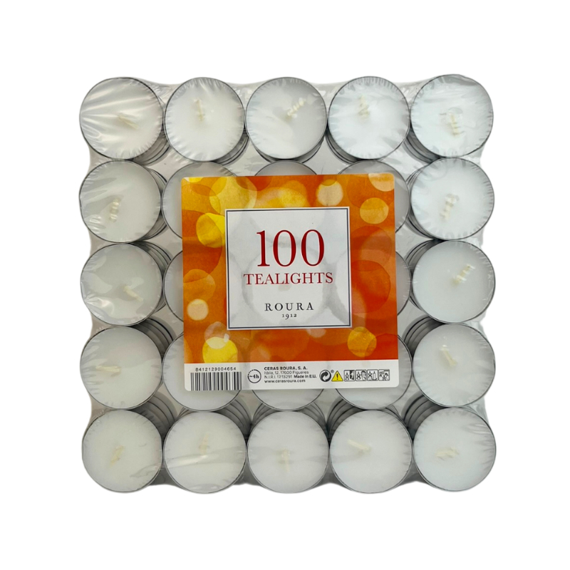 TEALIGHTS (100) BLANCO 4H