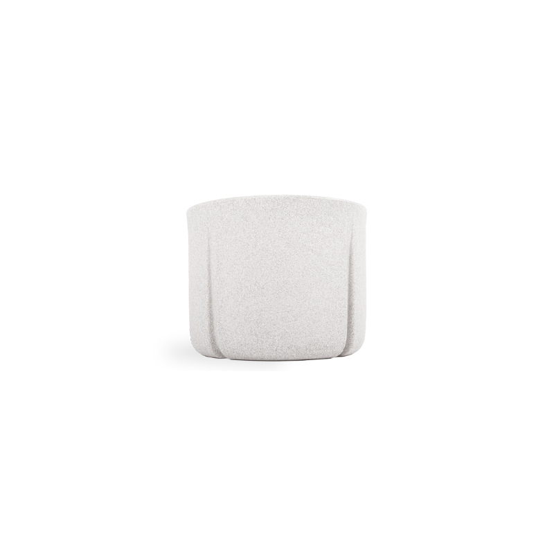 MACETERO KARAJA 20X16CM BLANCO MARMOL