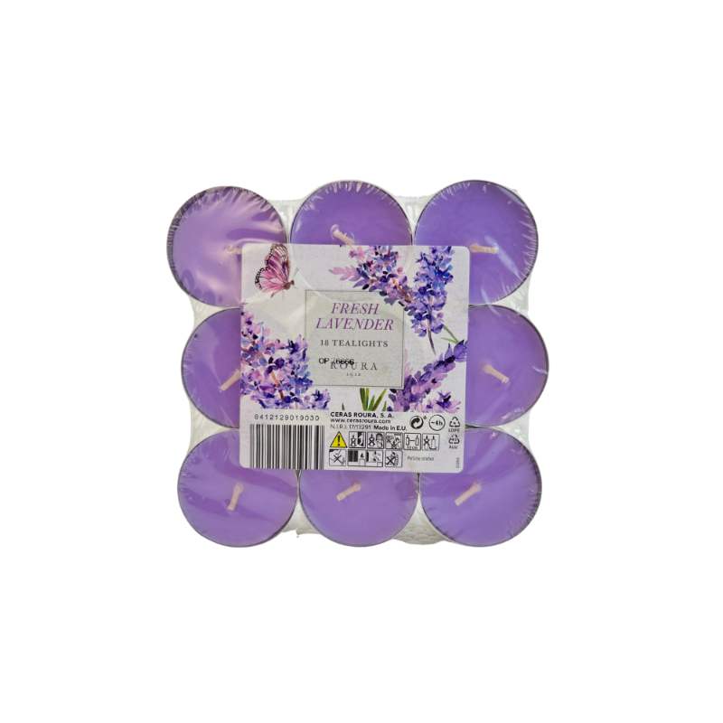 TEALIGHTS AROMATICO 18UN LAVANDA 4H