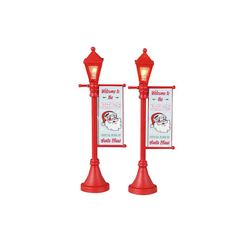 FIGURA FAROL POLO NORTE CON LUZ 2 UNIDADES