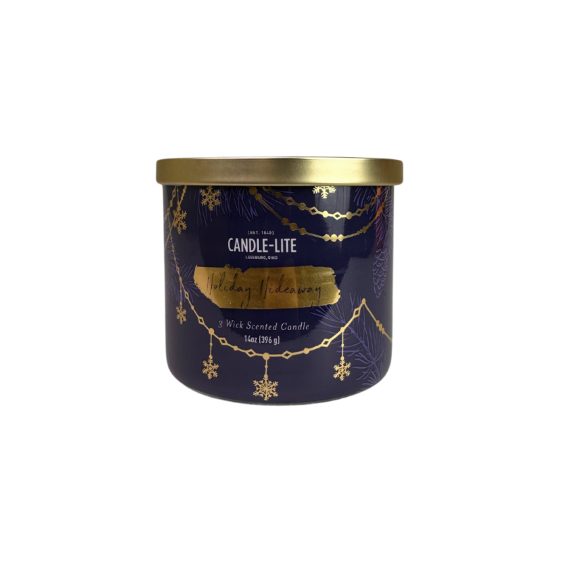 VELA POTE VIDRIO 400g HOLIDAYS