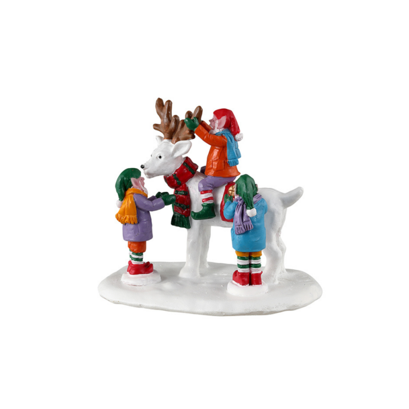 FIGURA RENO NIEVE NIÑOS