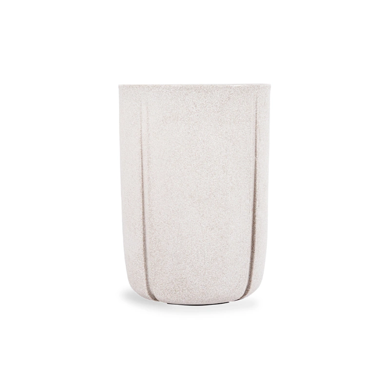 MACETERO KARAJA 30X42CM BLANCO MARMOL
