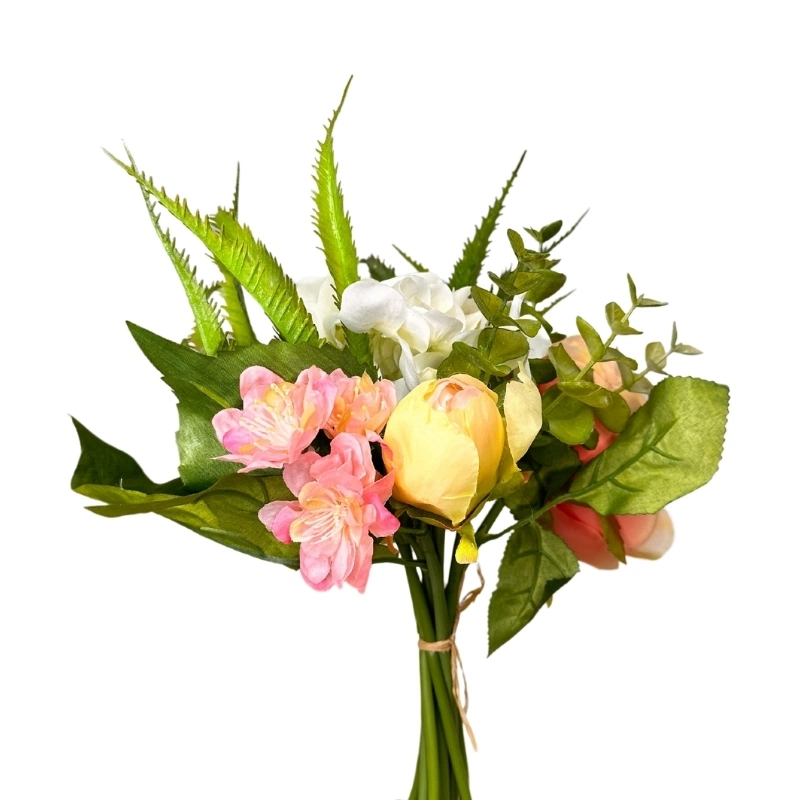 RAMO PEONIAS-HORTENSIA 25cm ROSA