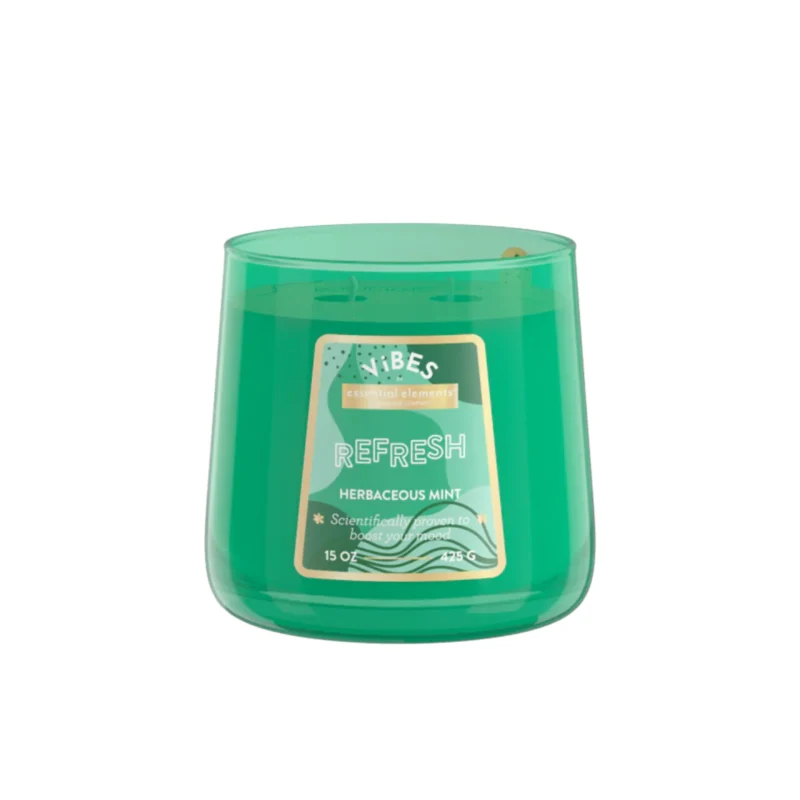 VELA POTE VIDRIO 425g VIBES REFRESH